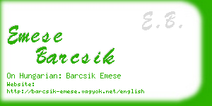 emese barcsik business card